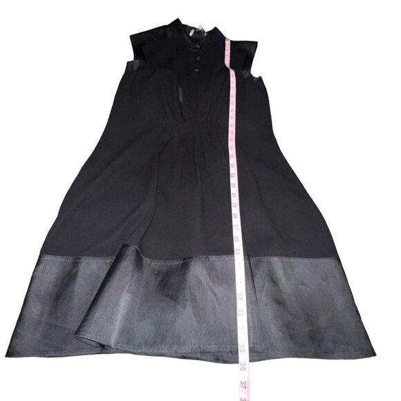 3.1‎ Phillip Lim Womens Half Button Down Sleeveless A Line Dress Black Silk Sz 4 - Picture 6 of 9